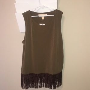 Michael Kors Fringe Top NWT